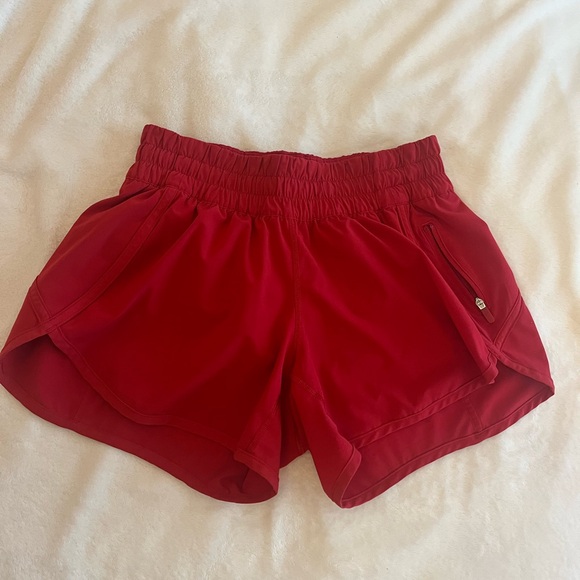 Lululemon red running shorts #runningessentials - Picture 1 of 2